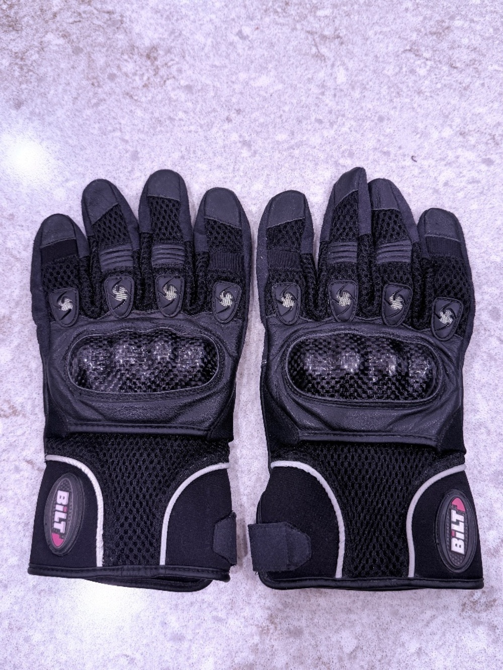 BILT Motorcycle Riding Gloves – Men’s XL – Leather – Hard Knuckle Protection
